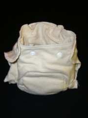 Unbleached Fitted Snap Diaper - Dri-line