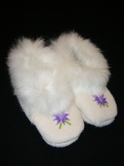 Handmade Yukon Moccasins White